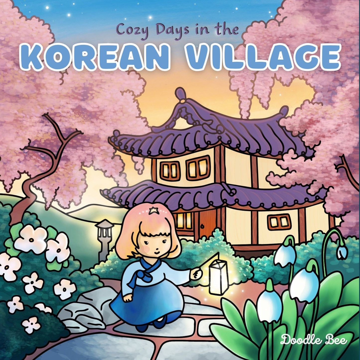 Cozy Days in the Korean Village Coloring Book - Digital Download