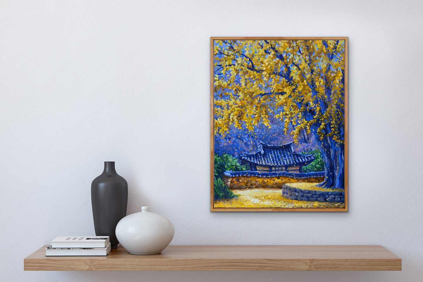 Ginkgo Hour - Original Korean Landscape Oil Painting