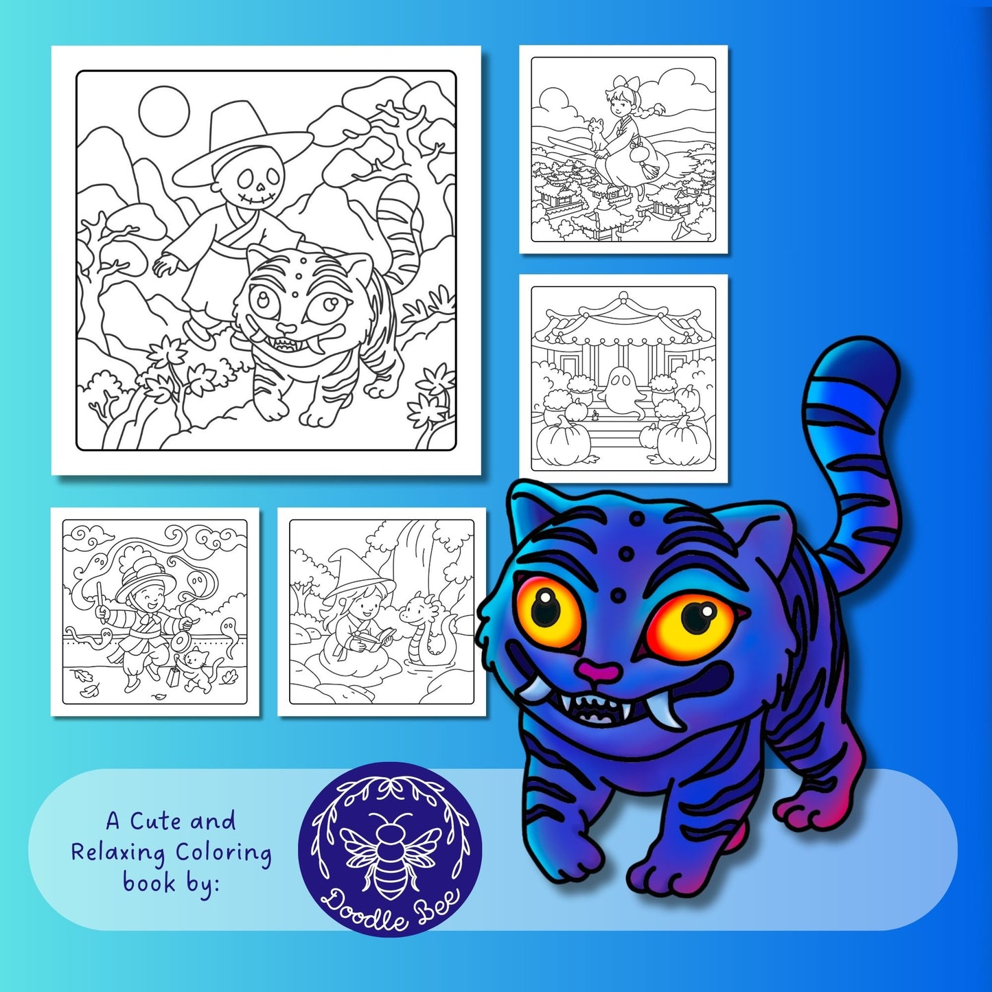 Spooky Korea Coloring Book - Digital Download