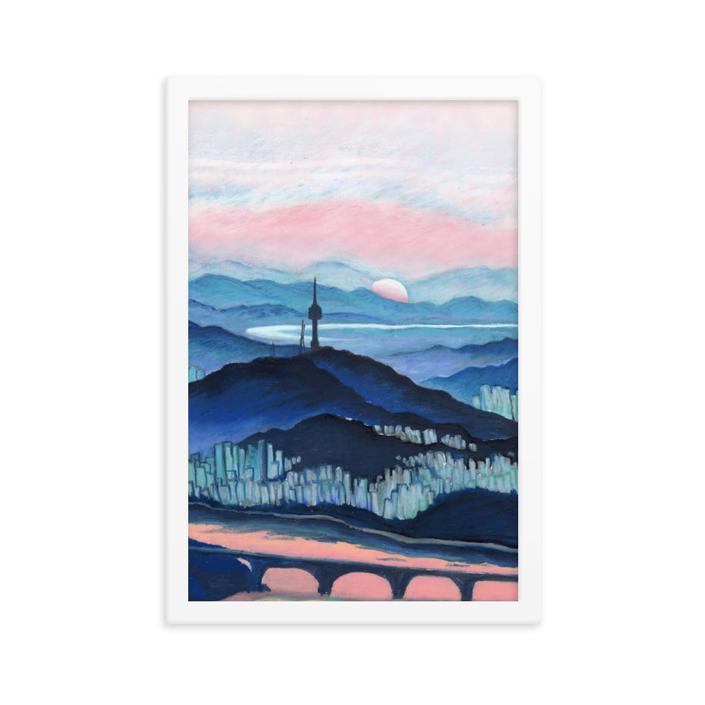 Morning Calm Namsan - Framed Matte Print