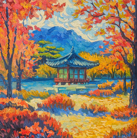 Autumn Pavilion - OIL PAINTING