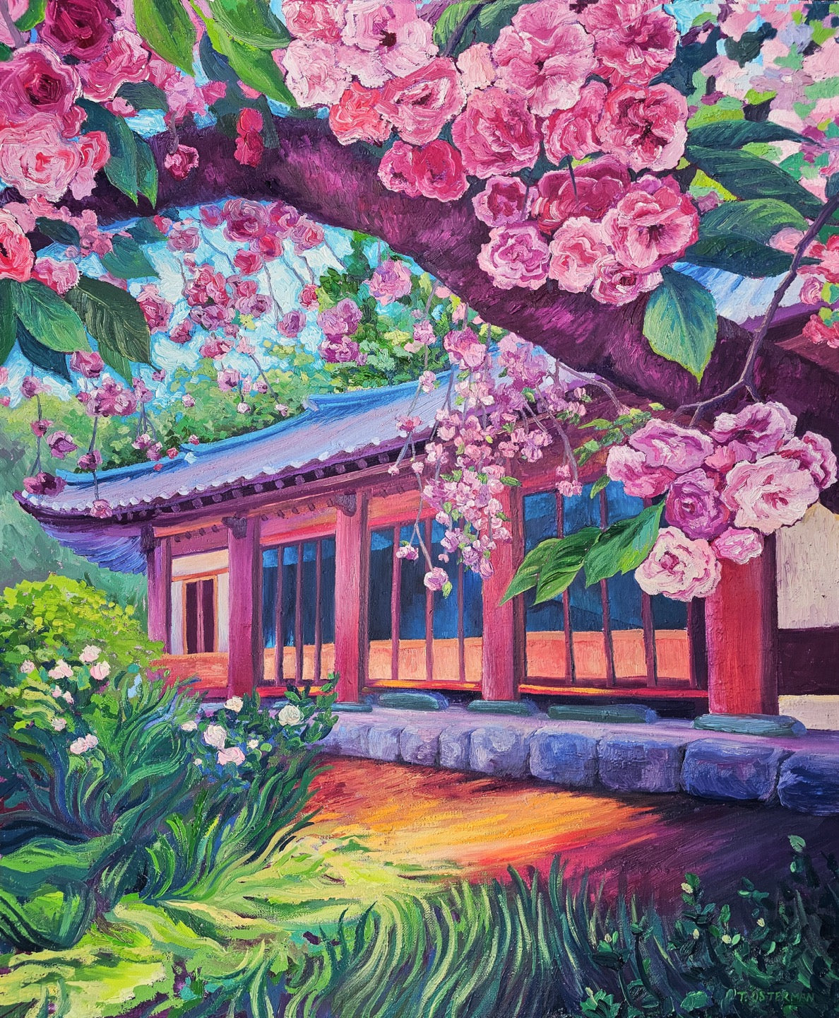 King Cherry Blossoms - OIL PAINTING