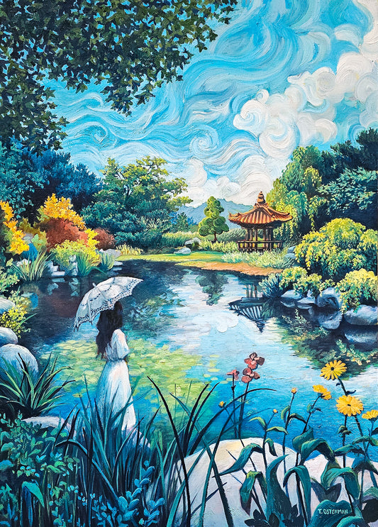 Garden of the Morning Calm - OIL PAINTING