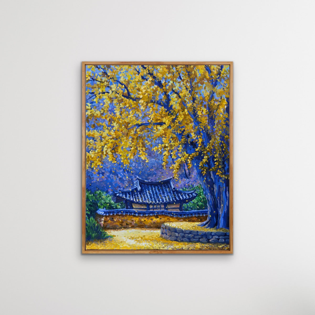 Ginkgo Hour - Original Korean Landscape Oil Painting
