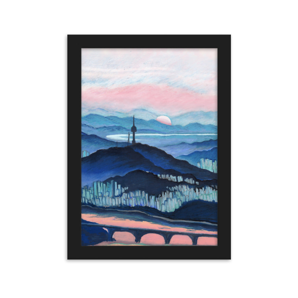 Morning Calm Namsan - Framed Matte Print