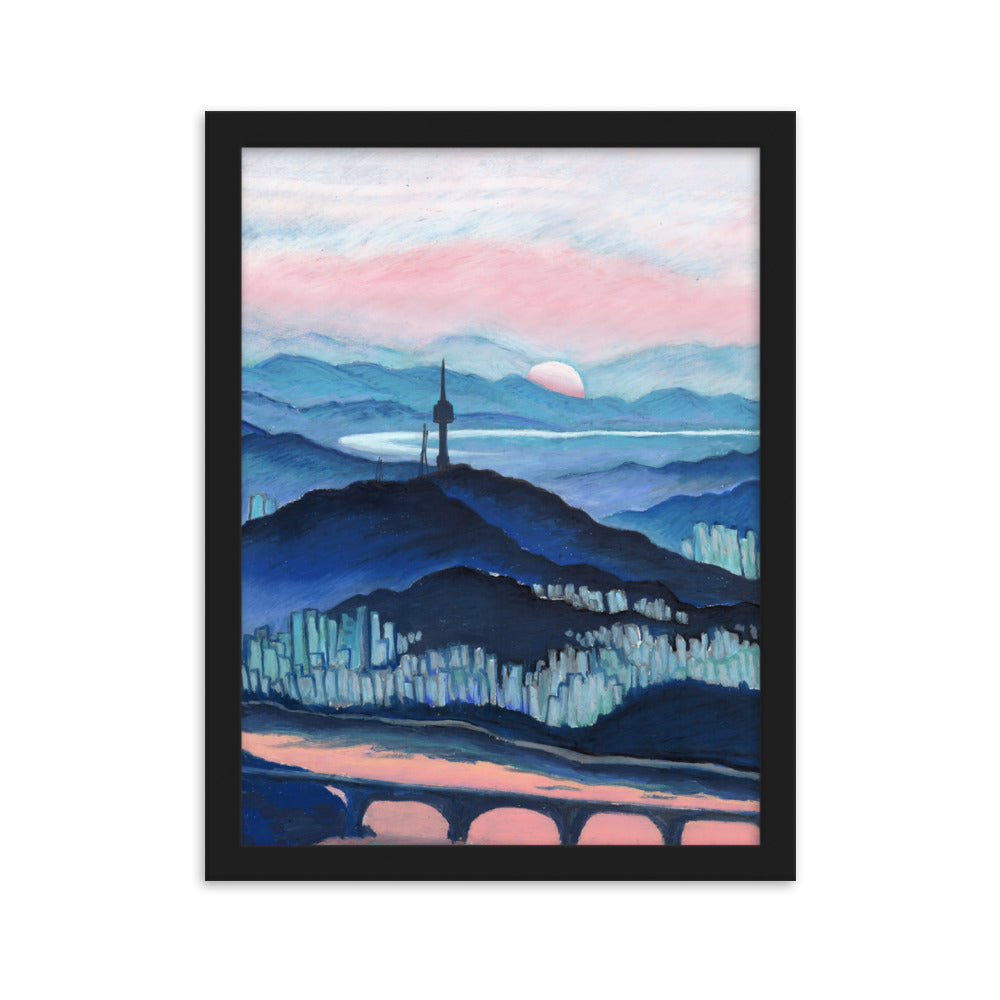 Morning Calm Namsan - Framed Matte Print