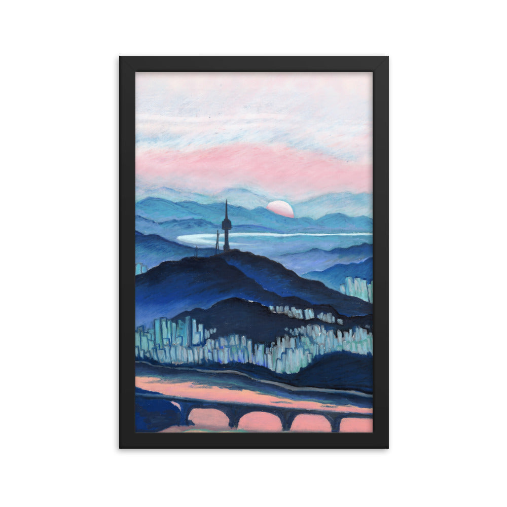 Morning Calm Namsan - Framed Matte Print