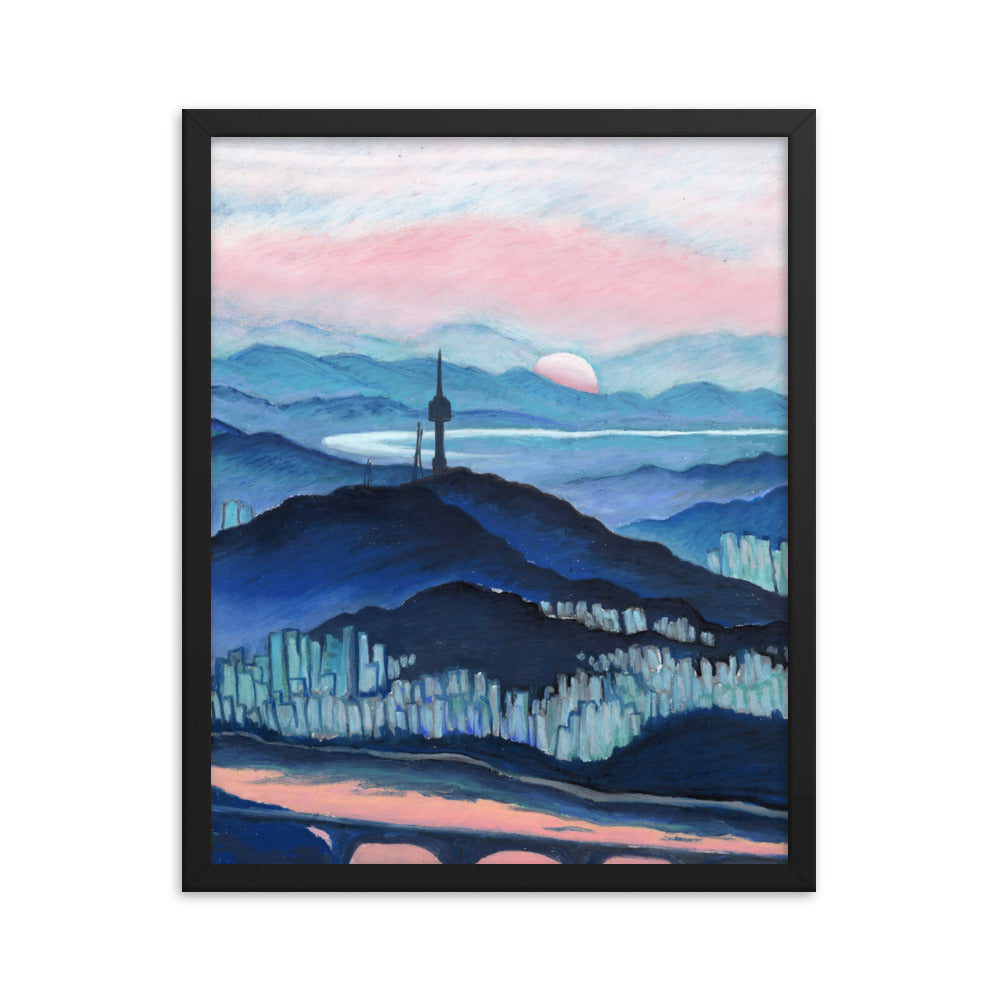 Morning Calm Namsan - Framed Matte Print