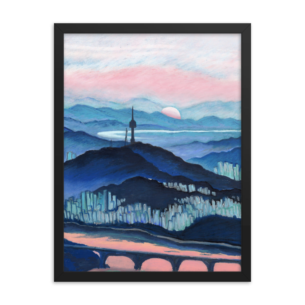 Morning Calm Namsan - Framed Matte Print