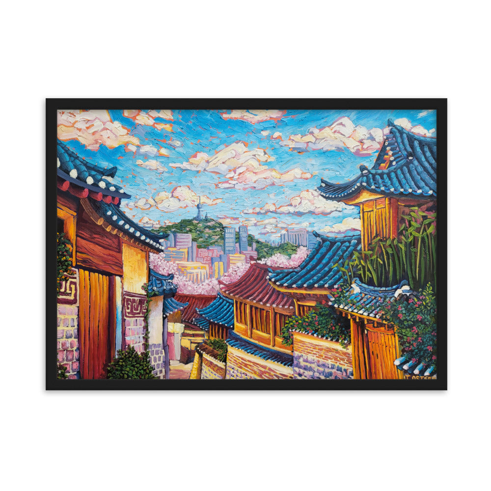 Bukchon Hanok Village - Framed Matte Print