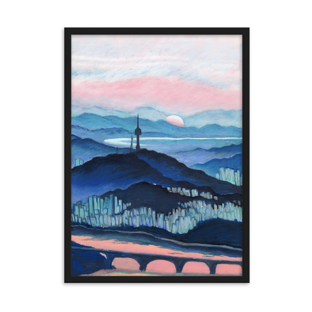 Morning Calm Namsan - Framed Matte Print