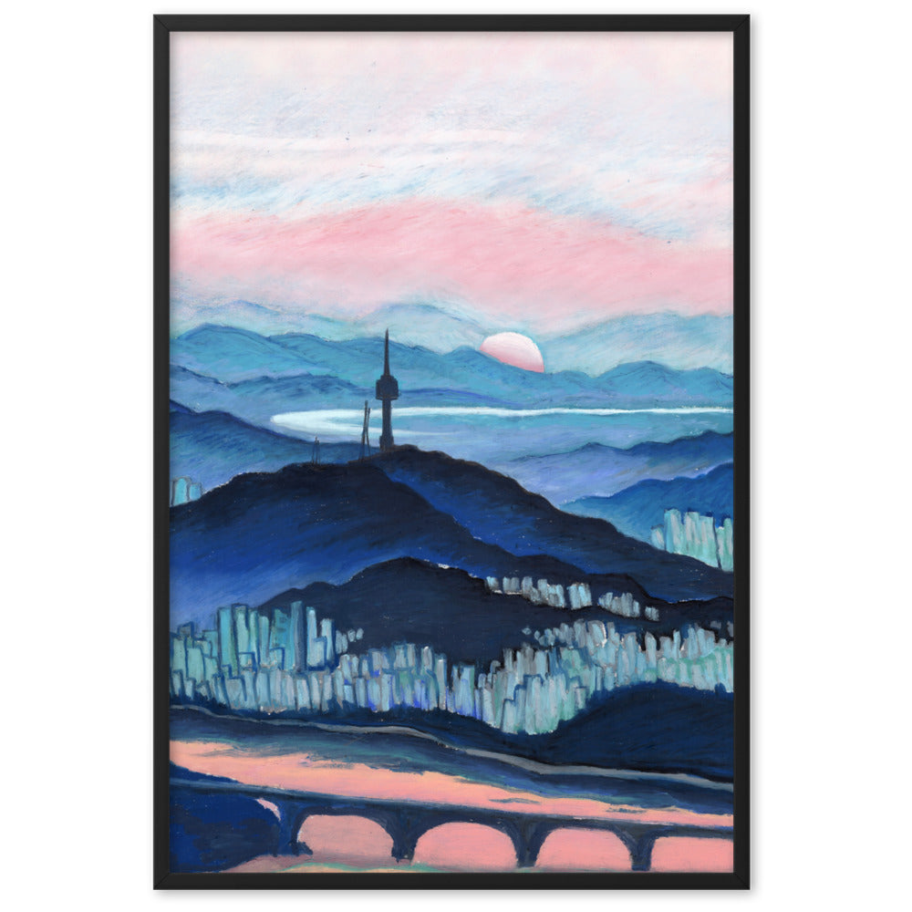 Morning Calm Namsan - Framed Matte Print