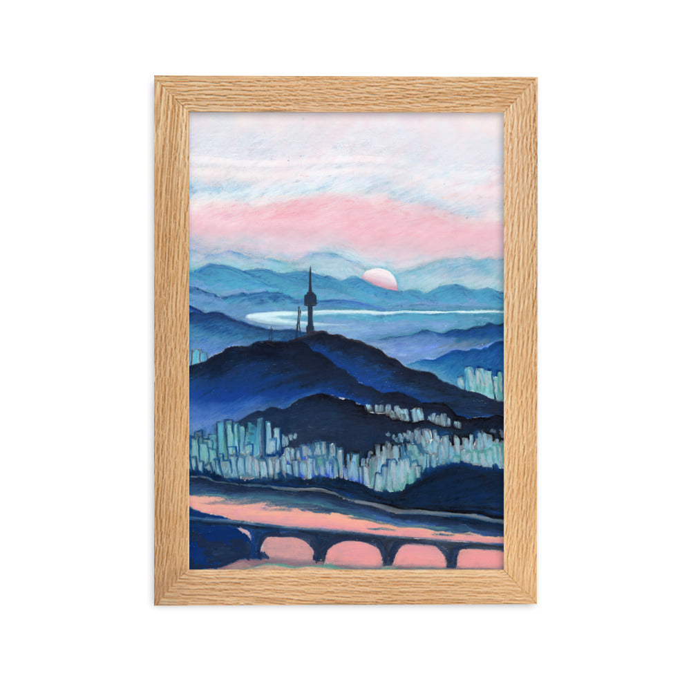 Morning Calm Namsan - Framed Matte Print