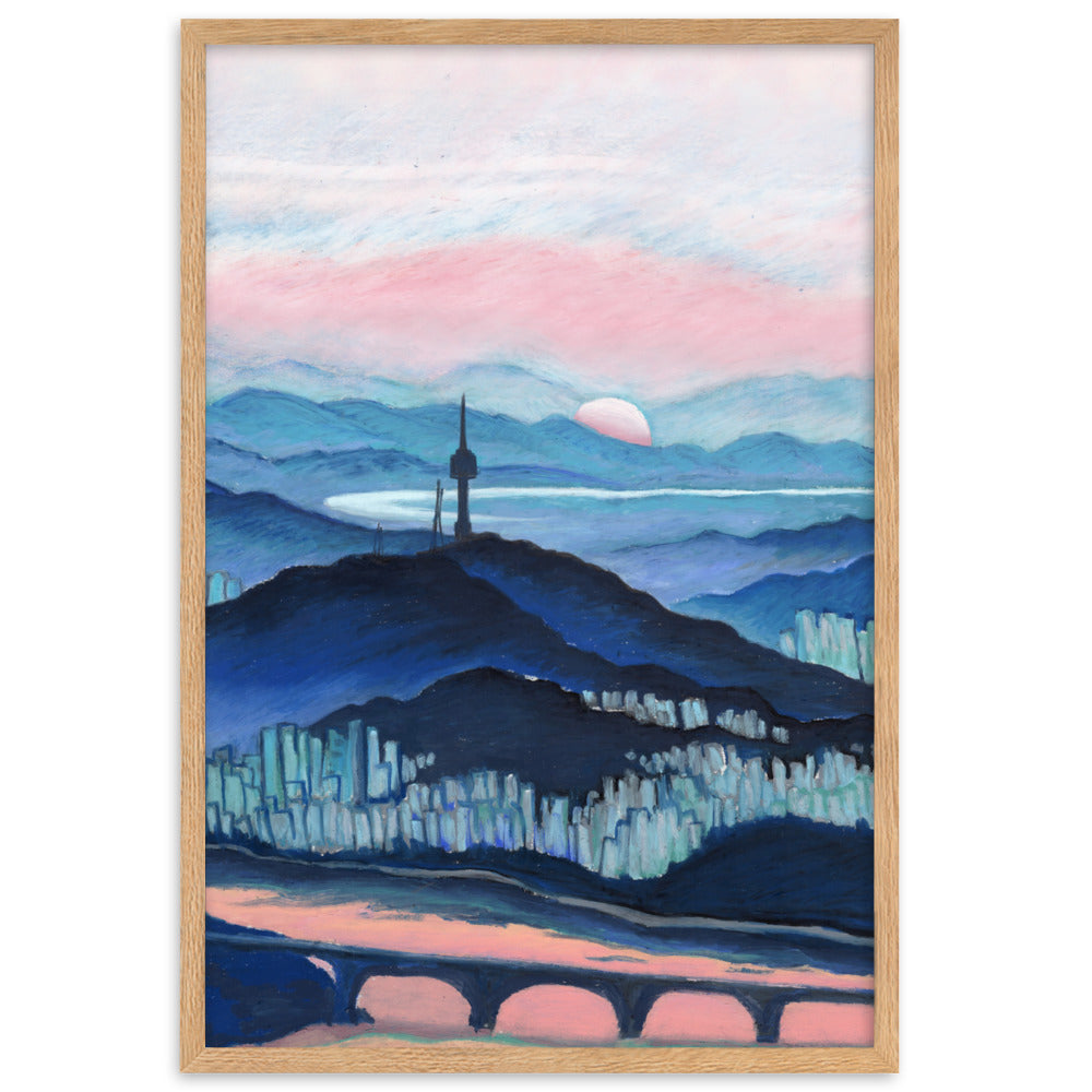 Morning Calm Namsan - Framed Matte Print