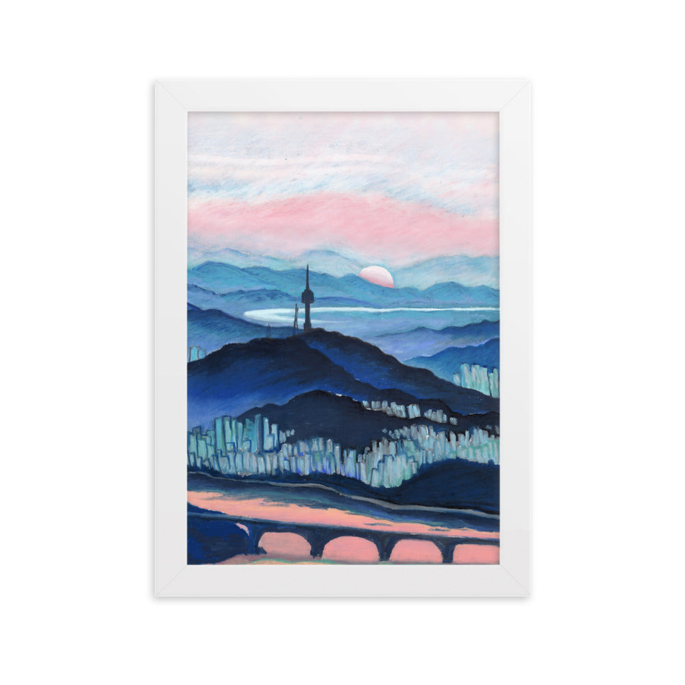 Morning Calm Namsan - Framed Matte Print