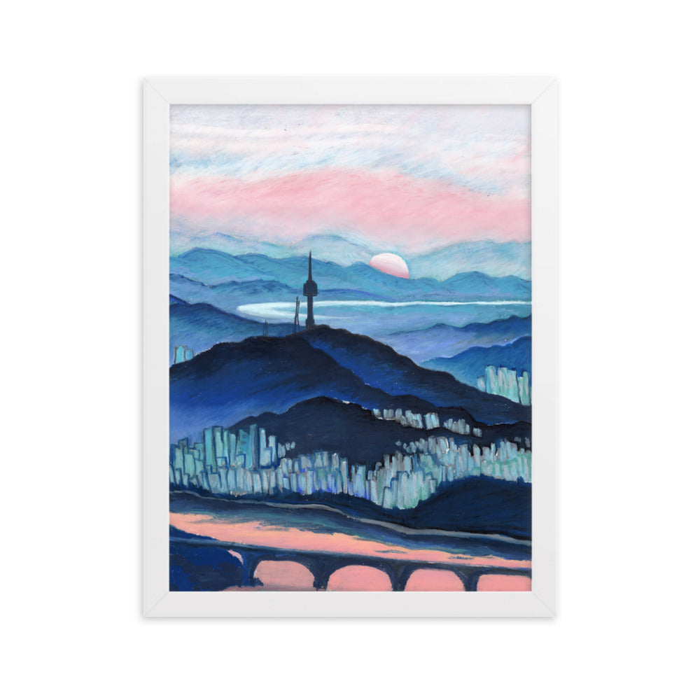 Morning Calm Namsan - Framed Matte Print