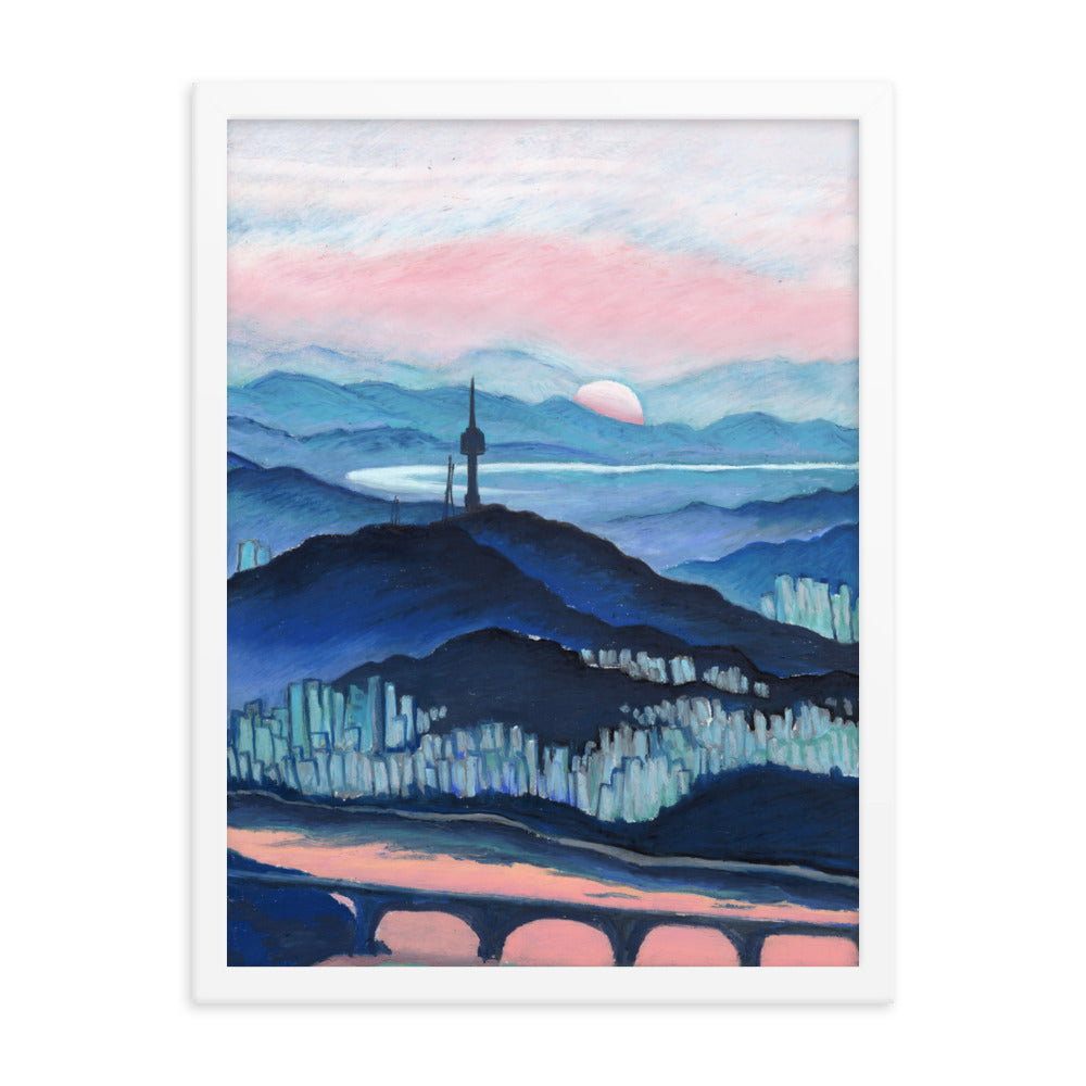 Morning Calm Namsan - Framed Matte Print