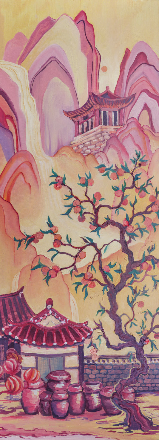 Mountain Peaches OIL PAINTING